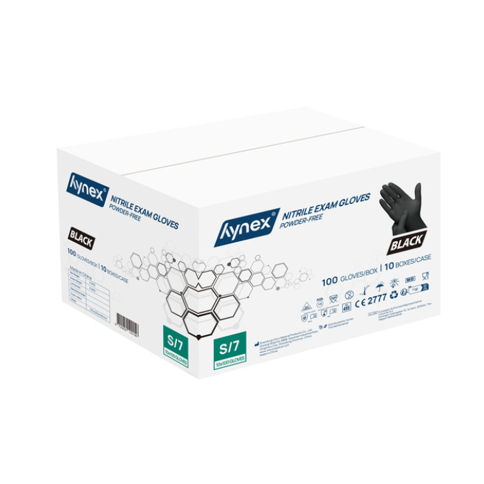 Handschoen Hynex S nitril zwart pak à 100 stuks