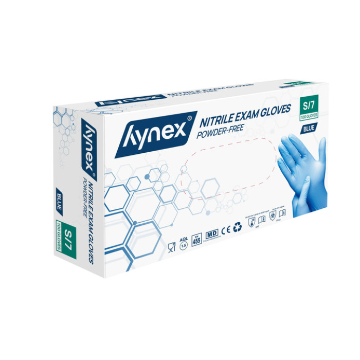 Handschoen Hynex S nitril blauw pak à 100 stuks