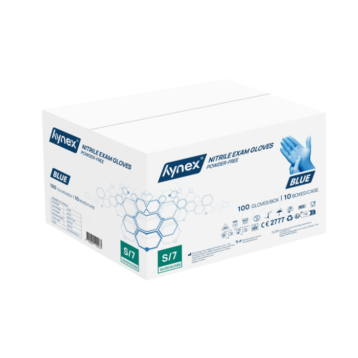 Handschoen Hynex S nitril blauw pak à 100 stuks