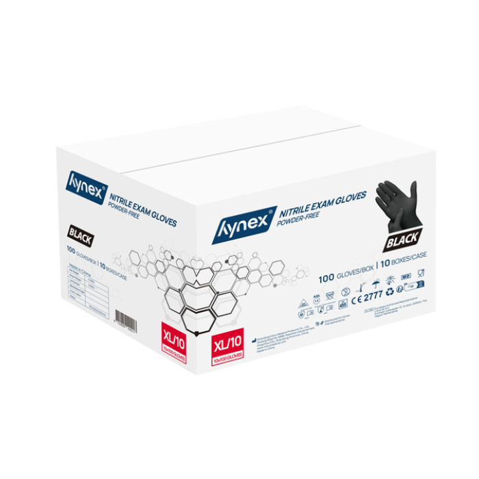 Handschoen Hynex XL nitril zwart pak à 100 stuks