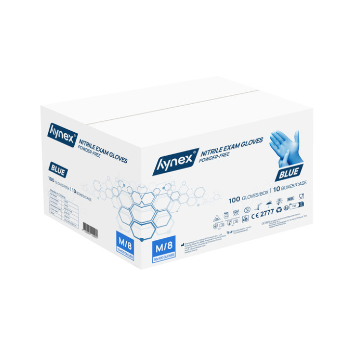 Handschoen Hynex M nitril blauw pak à 100 stuks