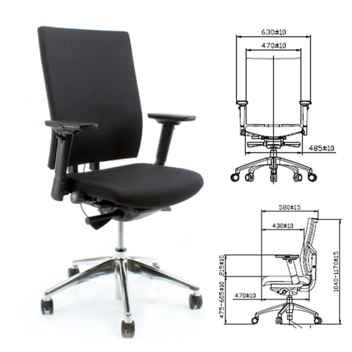Bureaustoel Multi-Office zwart
