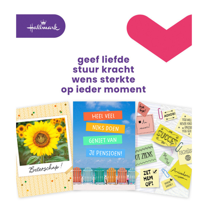 Wenskaart Hallmark navulset A4 zakelijke momenten 8 kaarten