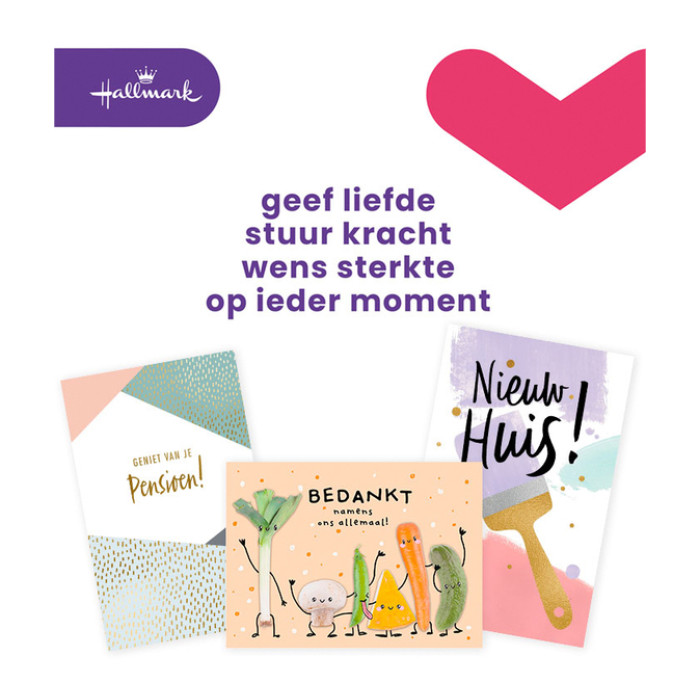 Wenskaart Hallmark navulset diversen 12 kaarten