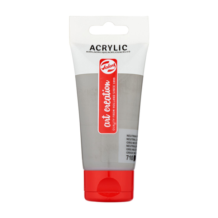 Acrylverf Talens Art Creation 710 neutraalgrijs tube à 75ml