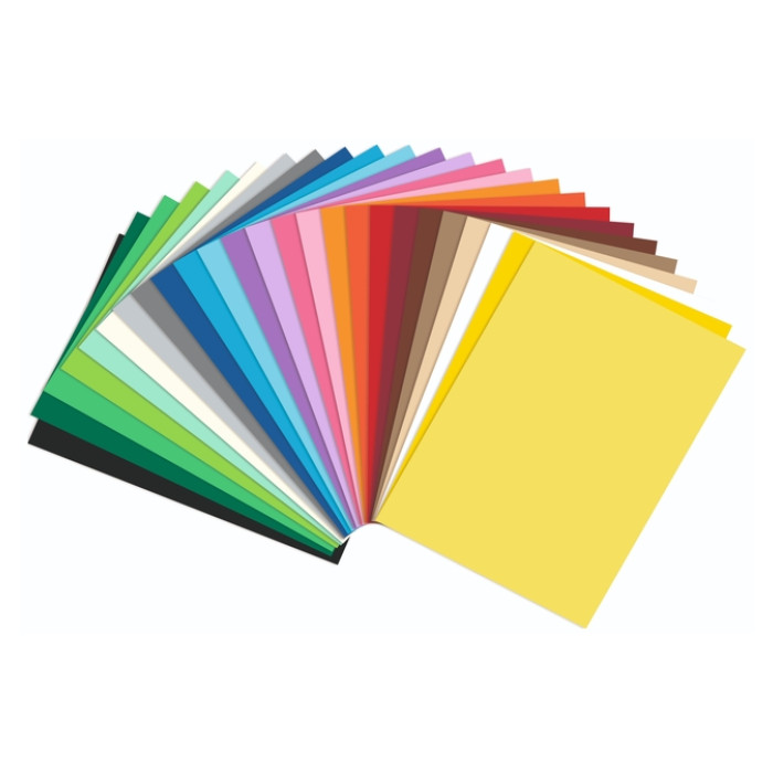 Knutselpapier Folia A4 100vel 25 kleuren