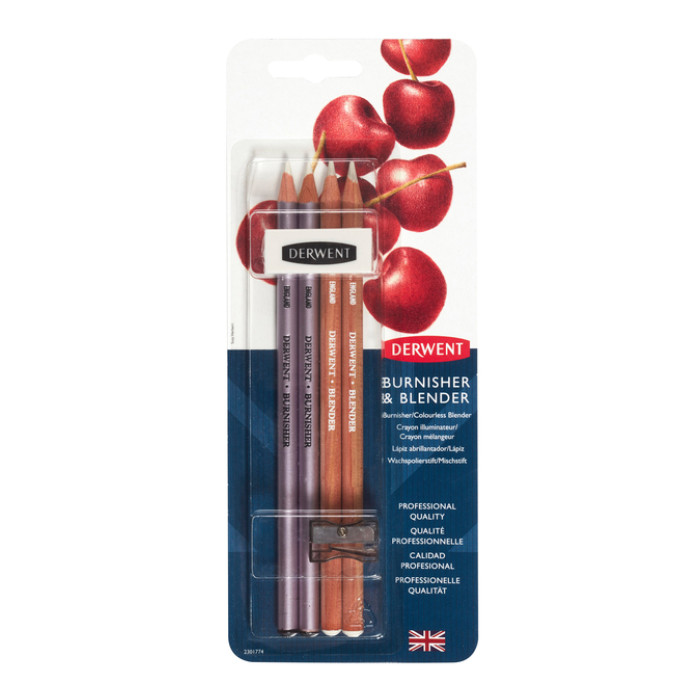 Potlodenset Derwent blender + polijst 6 stuks