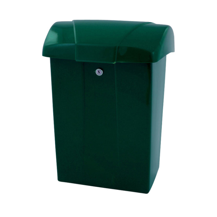 Brievenbus Vepa Bins met klep kunststof groen