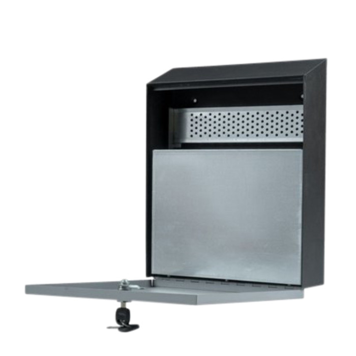 Asbak BRASQ wand 32x26cm zwart