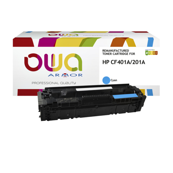 Tonercartridge OWA alternatief tbv HP CF401A blauw