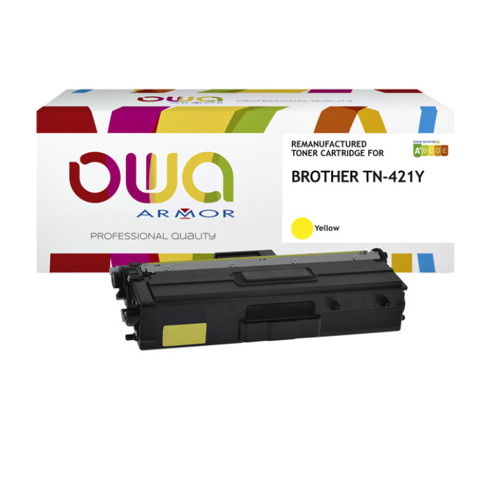 Toner OWA alternatief tbv Brother TN-421Y geel
