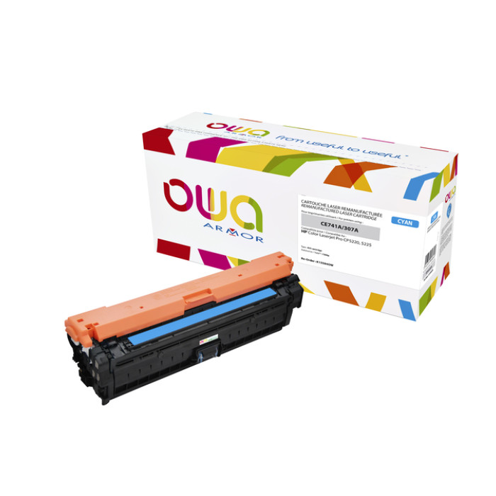Tonercartridge OWA alternatief tbv HP CE741A blauw