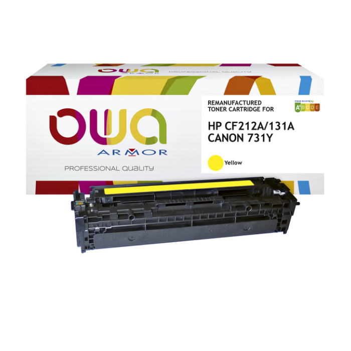 Tonercartridge OWA alternatief tbv HP CF212A geel