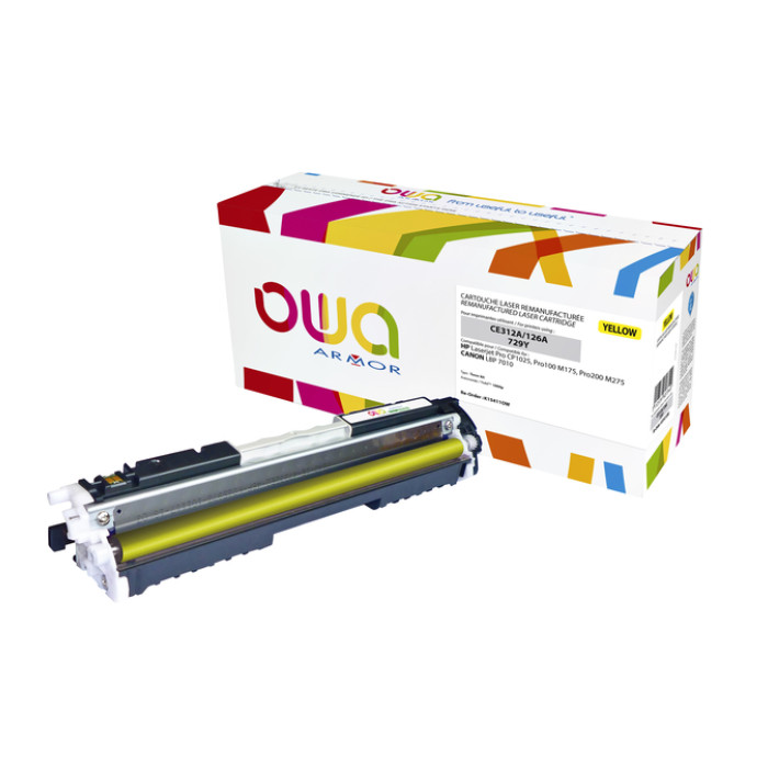Tonercartridge OWA alternatief tbv HP CE312A geel