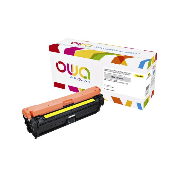 Tonercartridge OWA alternatief tbv HP CE742A geel