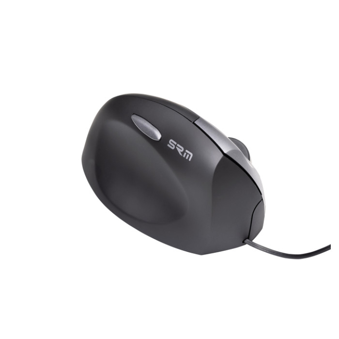 Muis Ergofy SRM  VS4 links draad zilver zwart