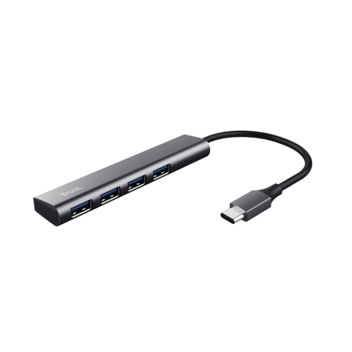 Hub Trust Halyx 4-port USB-C zilver