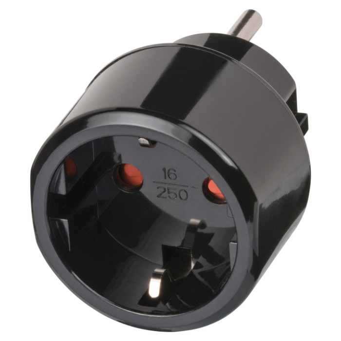 Reisstekker Brennenstuhl adapter USA met aarding  zwart