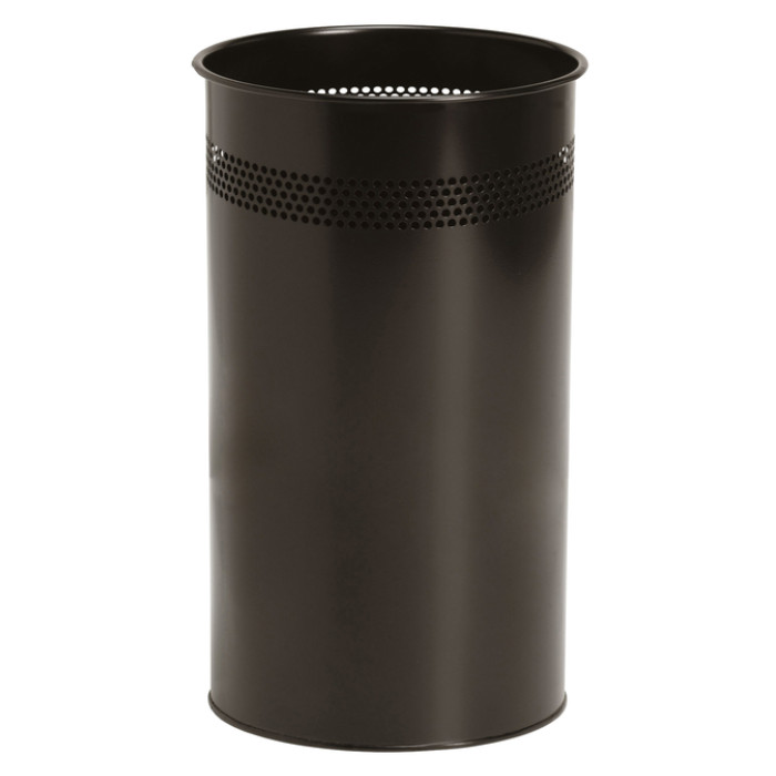 Papierbak BRASQ 21 liter rvs zwart