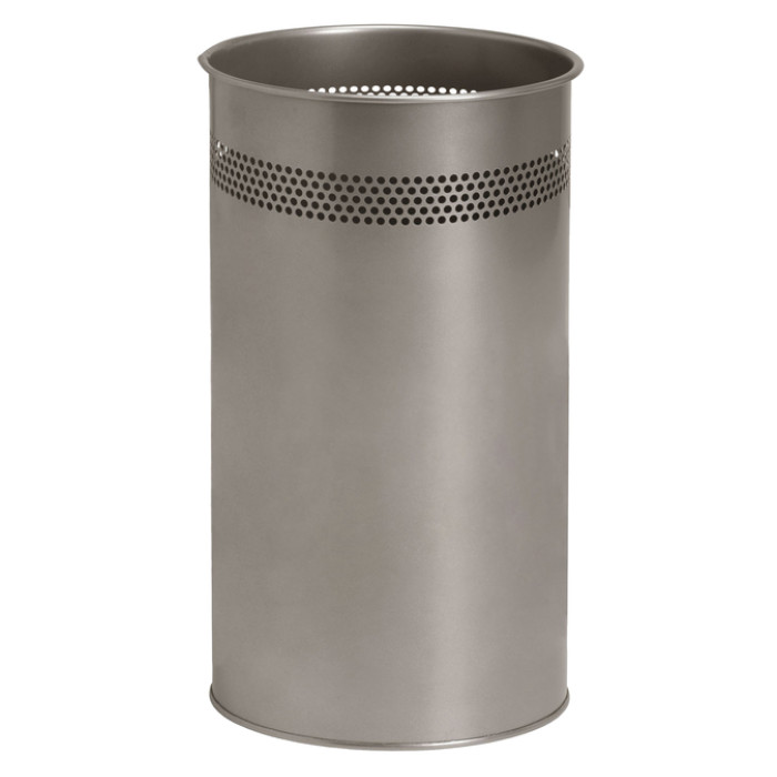 Papierbak BRASQ 21 liter rvs zilver