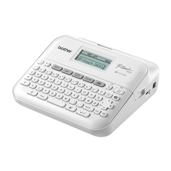 Labelprinter Brother P-touch TZe PT-D410 desktop qwerty 18mm wit in koffer