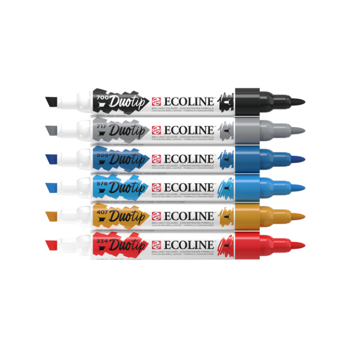Duotip Talens Ecoline set à 6 stuks stadslandschap