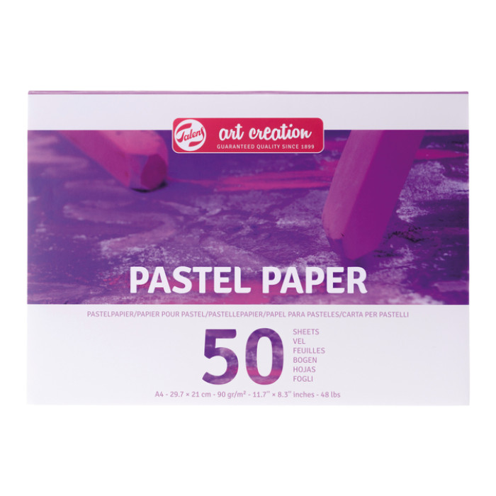 Pastelpapier Talens Art Creation 50 witte vellen 90gr 297x210mm paars