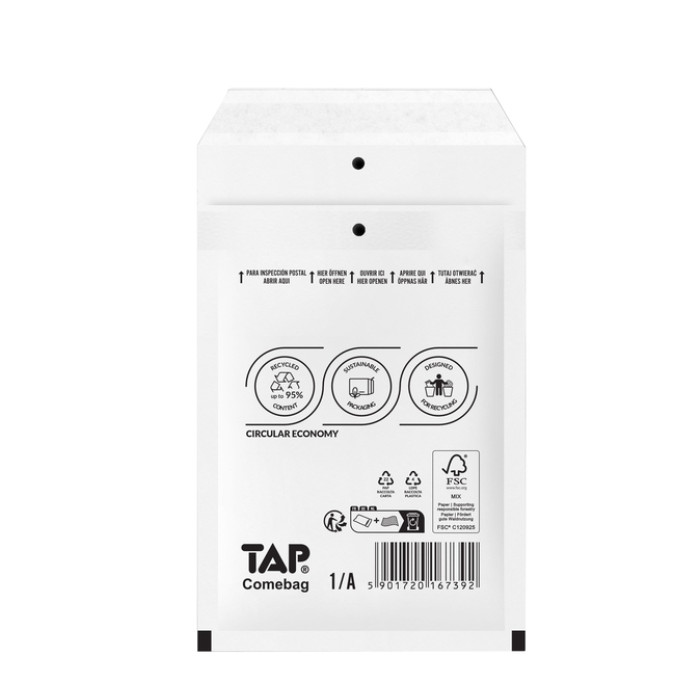 Envelop TAP Comebag luchtkussen nr11 120x175mm 200 stuks