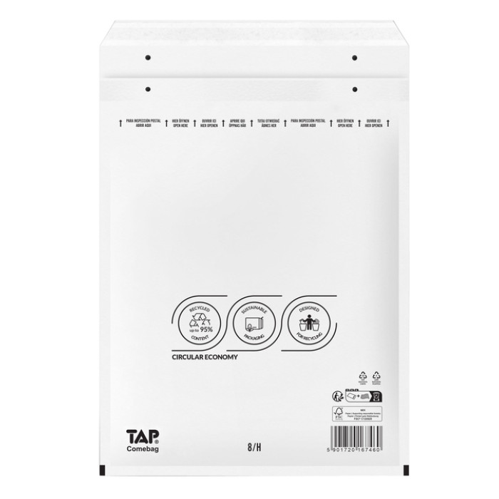 Envelop TAP Comebag luchtkussen nr18 290x370mm 100 stuks
