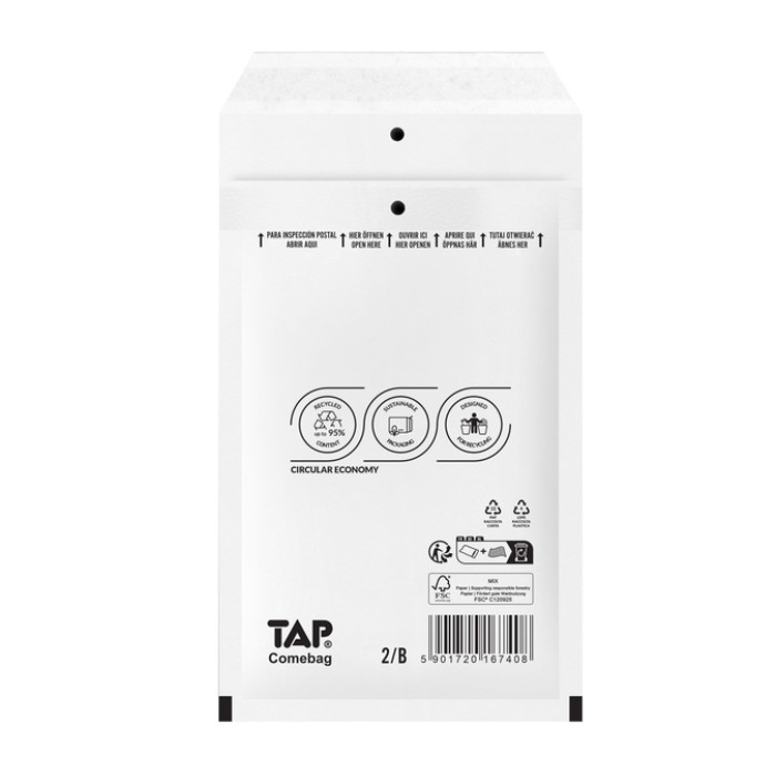 Envelop TAP Comebag luchtkussen nr12 140x220mm 200 stuks