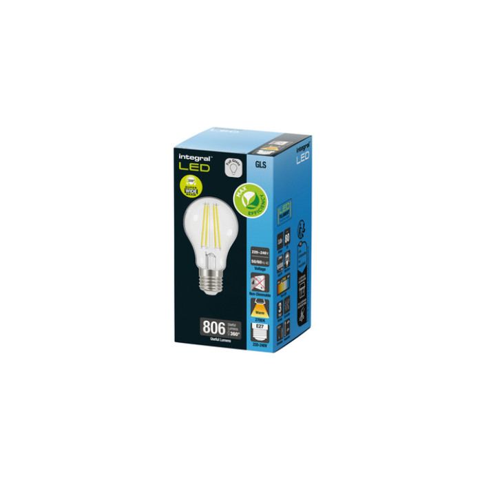 Ledlamp Integral E27 2700K warm wit 3.8W 806lumen