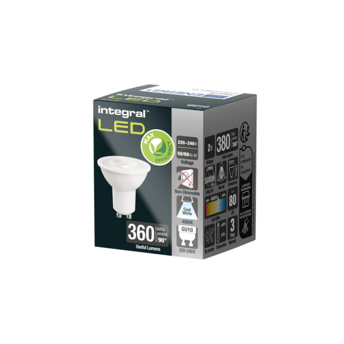 Ledlamp Integral GU10 4000K koel wit 2W 380lumen