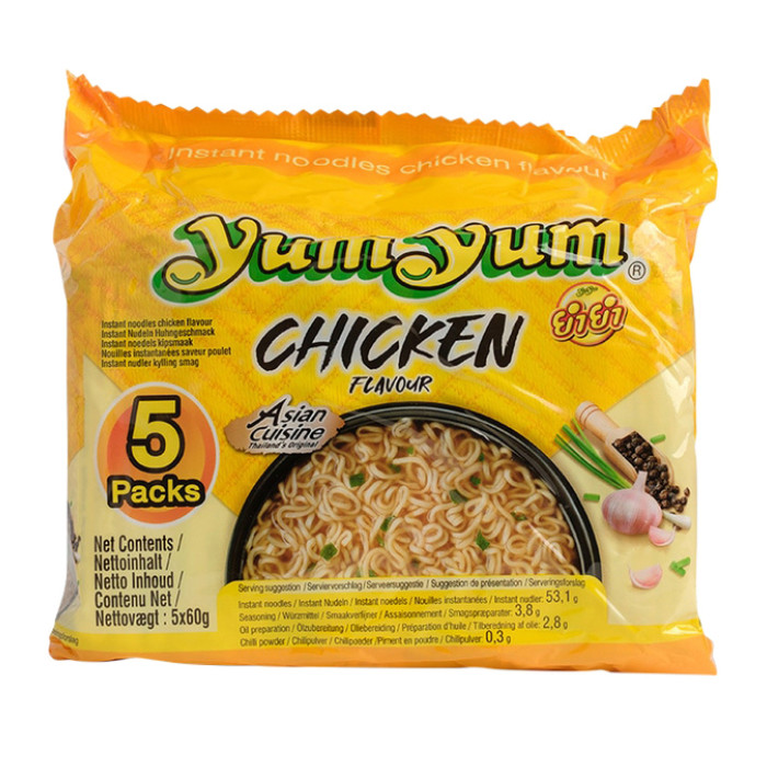 Noodles Yum Yum kip bami 5-pack 5x60gr
