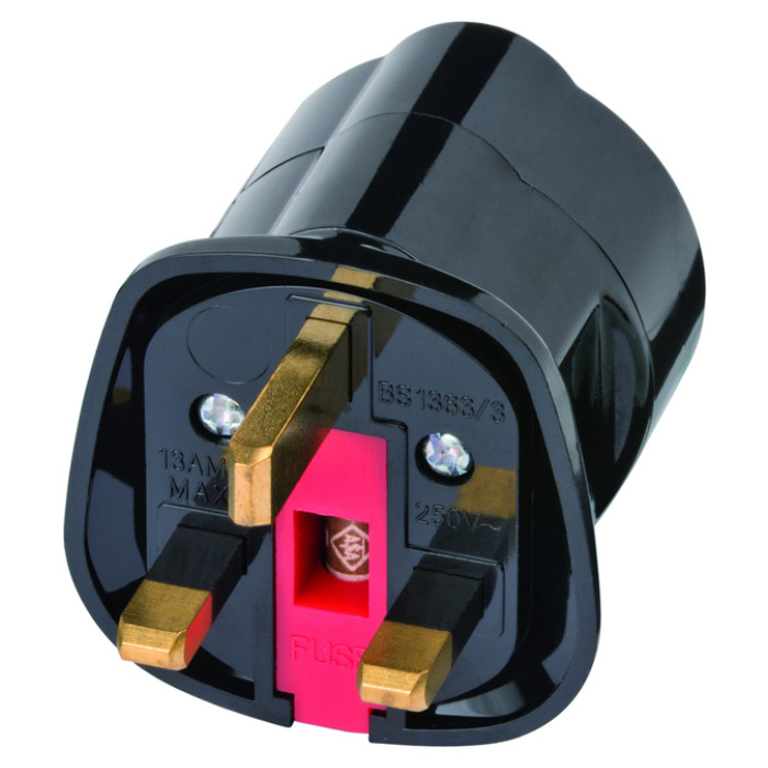 Reisstekker Brennenstuhl adapter GB/UK met aarding  zwart