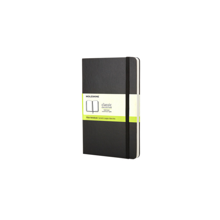 Notitieboek Moleskine pocket 90x140mm blanco hard cover zwart