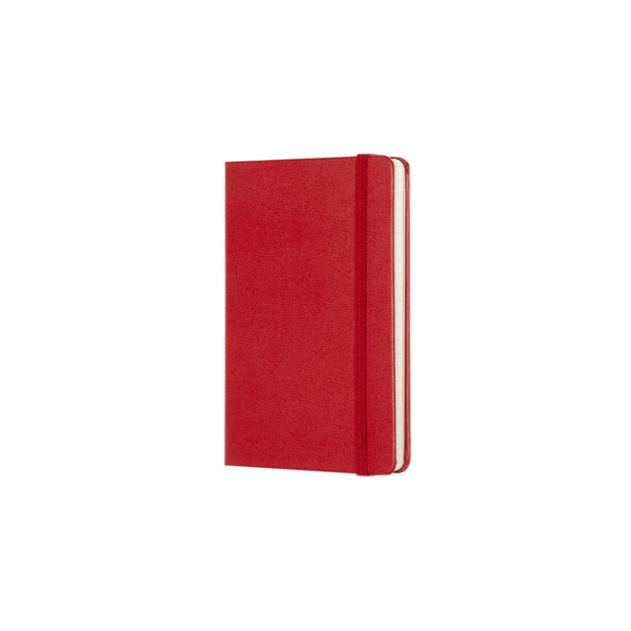 Notitieboek Moleskine pocket 90x140mm lijn hard cover rood