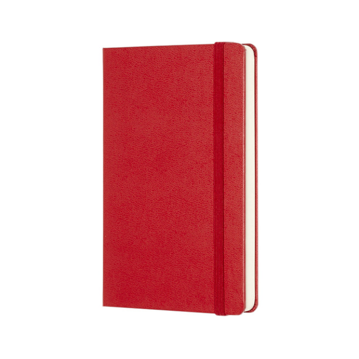 Notitieboek Moleskine pocket 90x140mm blanco hard cover rood