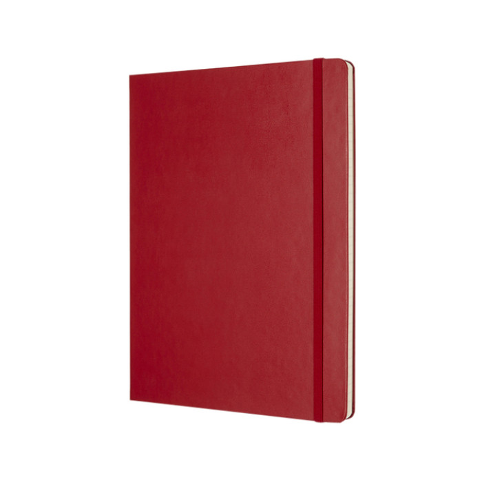 Notitieboek Moleskine XL 190x250mm lijn hard cover scarlet red