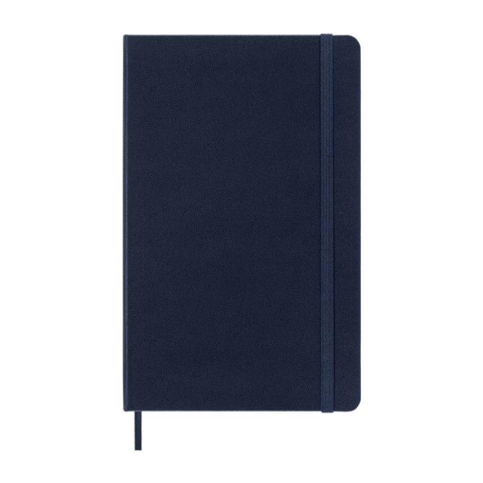 Notitieboek Moleskine large 130x210mm blanco hard cover sapphire blue