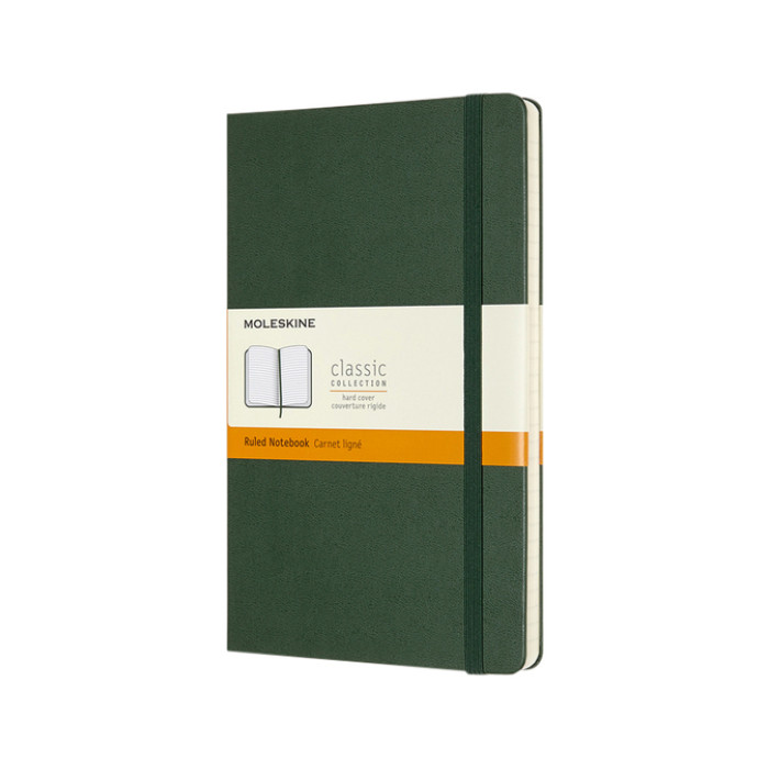 Notitieboek Moleskine large 130x210mm lijn hard cover myrtle green