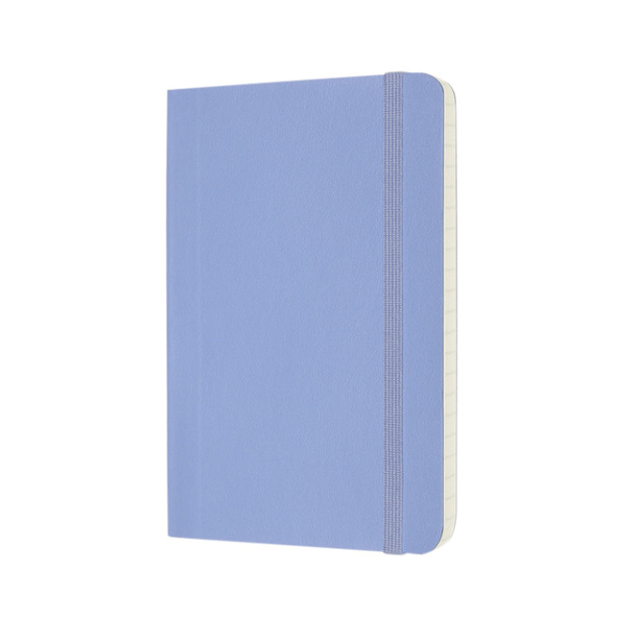 Notitieboek Moleskine pocket 90x140mm lijn soft cover hydrangea blue