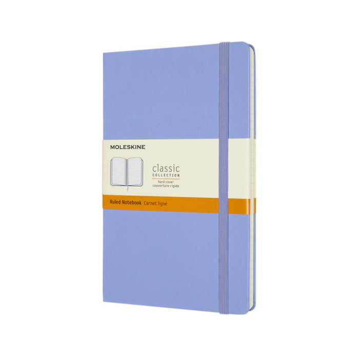 Notitieboek Moleskine large 130x210mm lijn hard cover hydrangea blue
