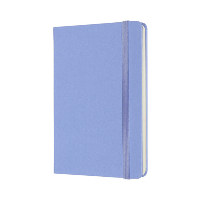 Notitieboek Moleskine pocket 90x140mm blanco hard cover hydrangea blue