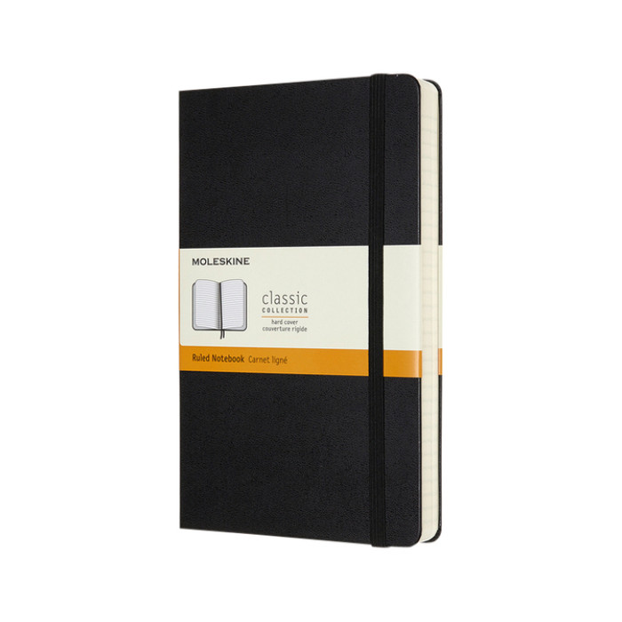 Notitieboek Moleskine Expanded large 130x210mm lijn hard cover zwart