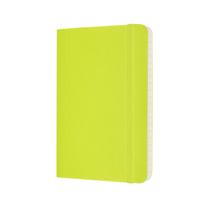 Notitieboek Moleskine pocket 90x140mm lijn soft cover lemon green
