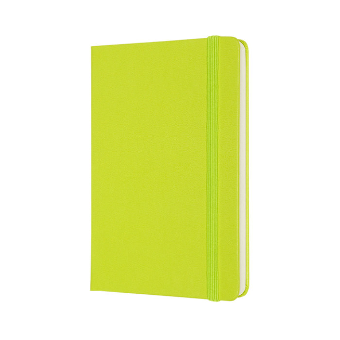 Notitieboek Moleskine pocket 90x140mm blanco hard cover lemon green
