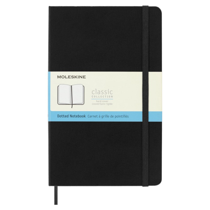 Notitieboek Moleskine large 130x210mm dots hard cover zwart