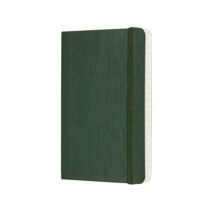 Notitieboek Moleskine pocket 90x140mm lijn soft cover myrtle green