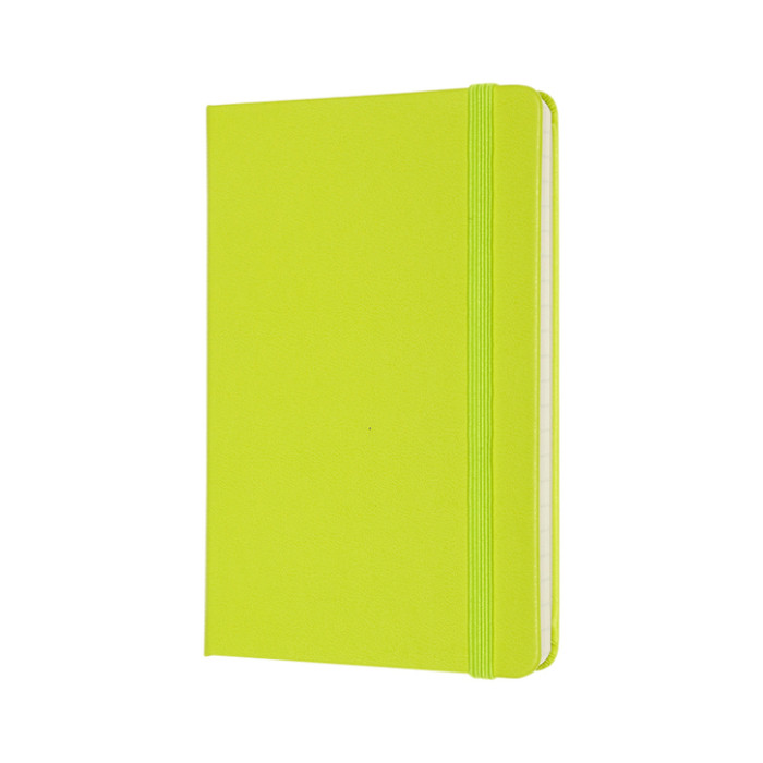 Notitieboek Moleskine pocket 90x140mm lijn hard cover lemon green