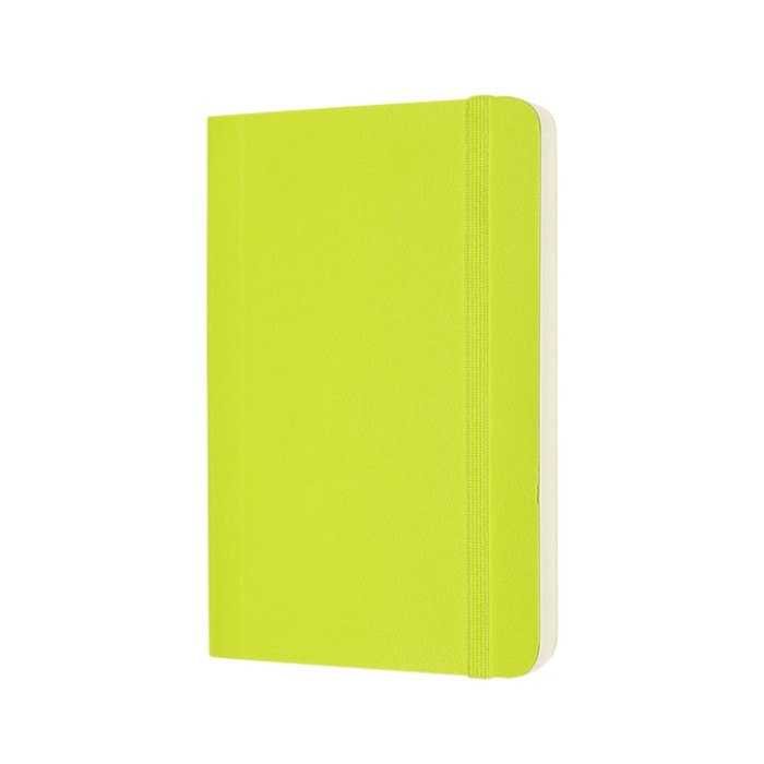 Notitieboek Moleskine pocket 90x140mm blanco soft cover lemon green